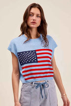 SO ME Fourth Of July American Flag Boxy Fit Sweater Top LT BLUE 61bcb7c6-6149-4e8b-a97d-6650cff7703c-Max-Origin
