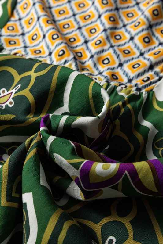 Plus Size Floral Patchwork V-Neck Maxi Dress 61be0494-c07c-4f62-82ef-12579a1564a2