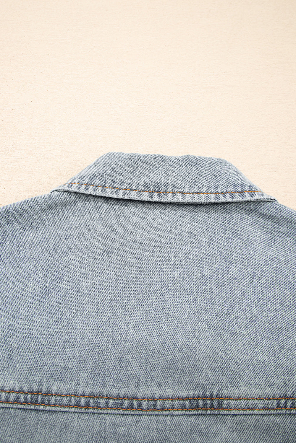 Beau Blue Street Style Zip Up Washed Denim Jacket 61c330a430cdfd85