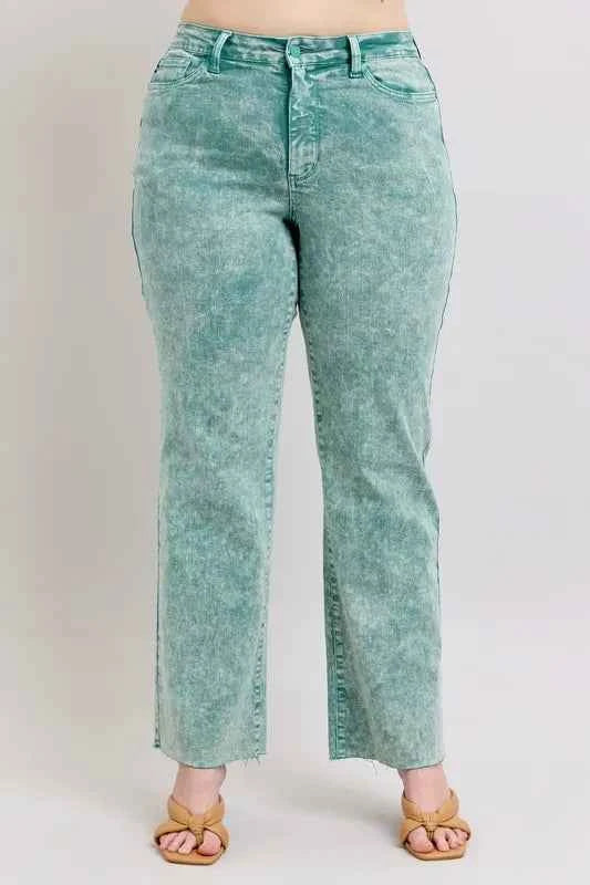 Judy Blue Full Size High Waist Garment Dyed Raw Hem Dad Jean Plus Size 61c91bc9-2078-4ed3-916f-b2c1ac4e8b16-Max-Origin