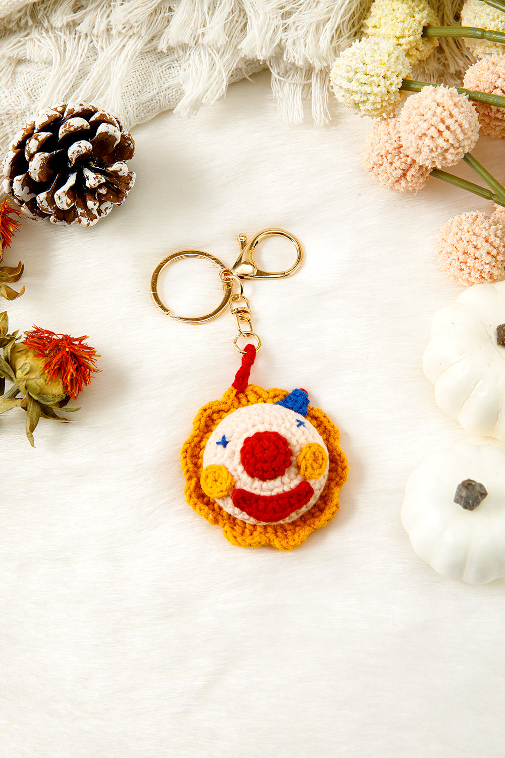 Citrus Crochet Clown Pendant Keychain 61cd490a115be6e2