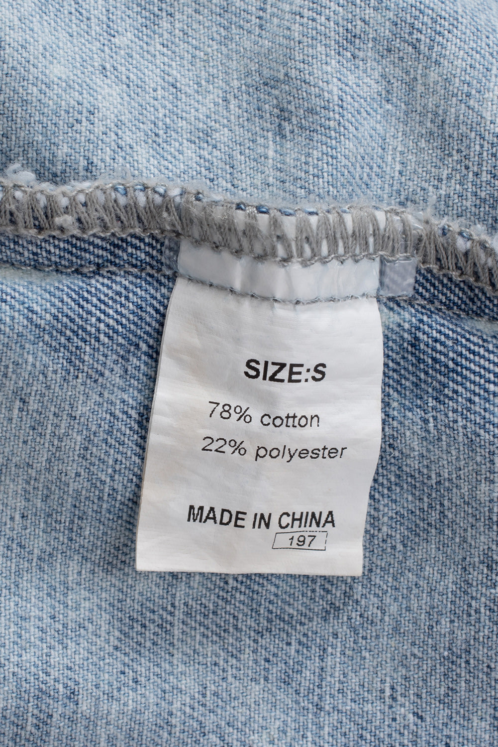 Light Blue Distressed Ripped Raw Hem Buttons Denim Jacket 61d53a5c0b32cd1a