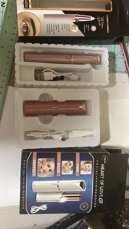 Rechargeable Facial + Eyebrow Hair Removers Set -2 620c4bbf-a439-4511-bed1-b9079def075d