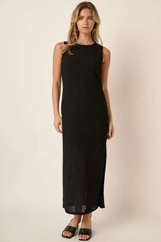 Mittoshop Side Slit Round Neck Sleeveless Dress 62180af9-88bb-4d80-a78a-5e59a096980f-Max
