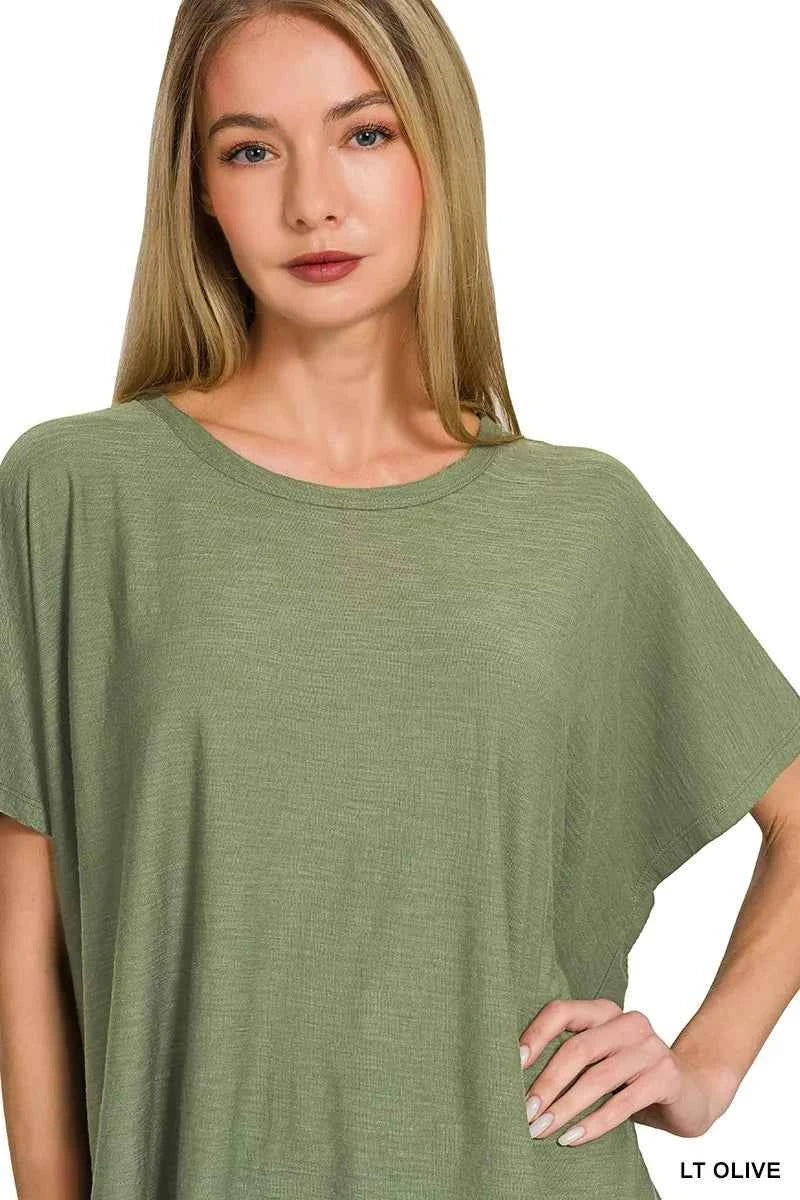 Zenana Round Neck Short Sleeve T-Shirt 62241a3f24af4acd9bf7e43711997832-Max-Origin