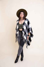 Buffalo Check Tassel Poncho 6236511b-3eff-425e-ba95-c0ad9c579463