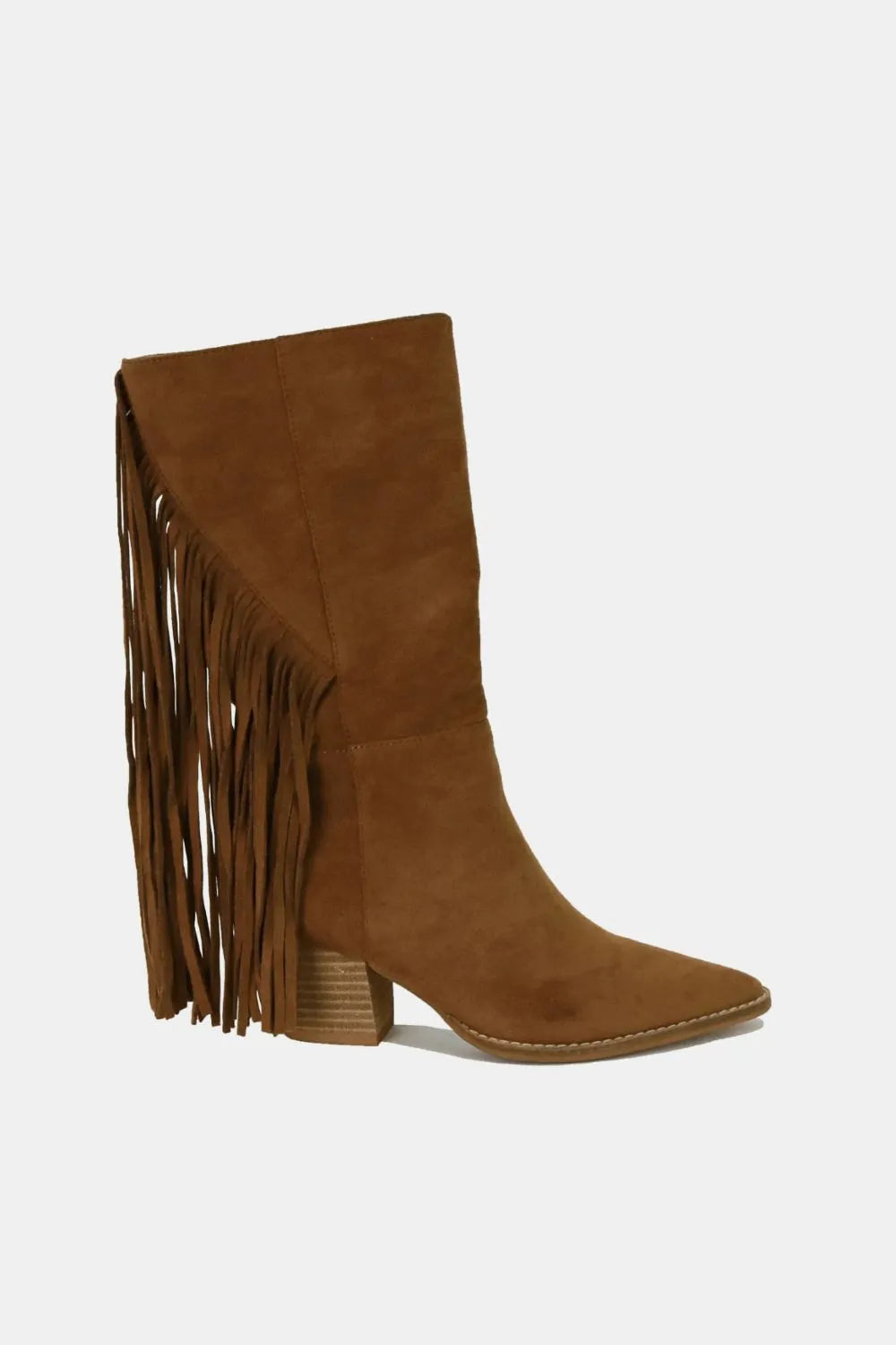 Beast Fashion Suede Fringe Point Toe Boots 623e049d-9037-4d88-baa8-0ee25c402925-Max