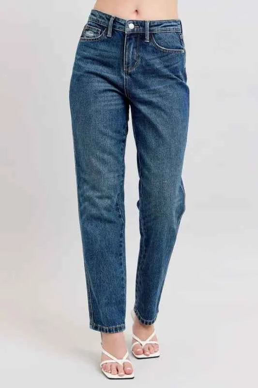 Judy Blue Full Size High Waisted Rigid Magic Non-destroy Straight Leg Jeans Plus Size 623e4394-539d-45c4-937e-8055a18cd2ac-Max-Origin