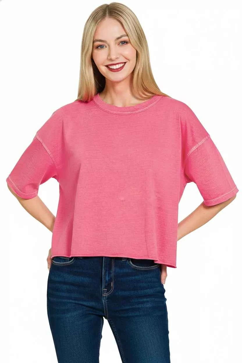 Zenana Pigment Dye & Enzyme Washed Oversized Crop Box Tee 62419802-7bb8-49e1-9e8c-8cf3ce01492c-Max-Origin