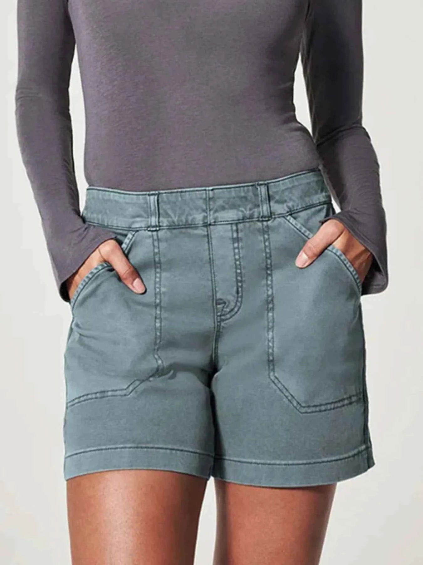Full Size Vintage Washed Denim Shorts with Pockets Plus Size Blue 6248f14c-18c3-4ea4-b05d-86831360515b-Max-Origin