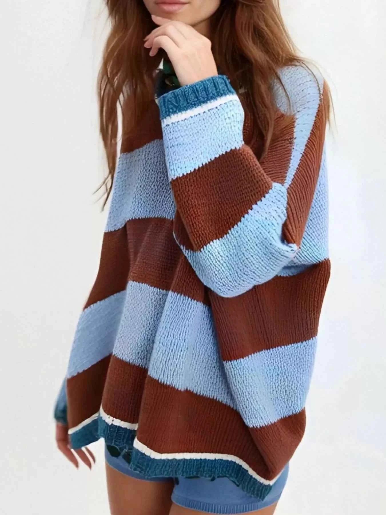 Color Block Round Neck Sweater 62557e56-cce4-4b0c-96de-f8ea69ded416-Max-Origin