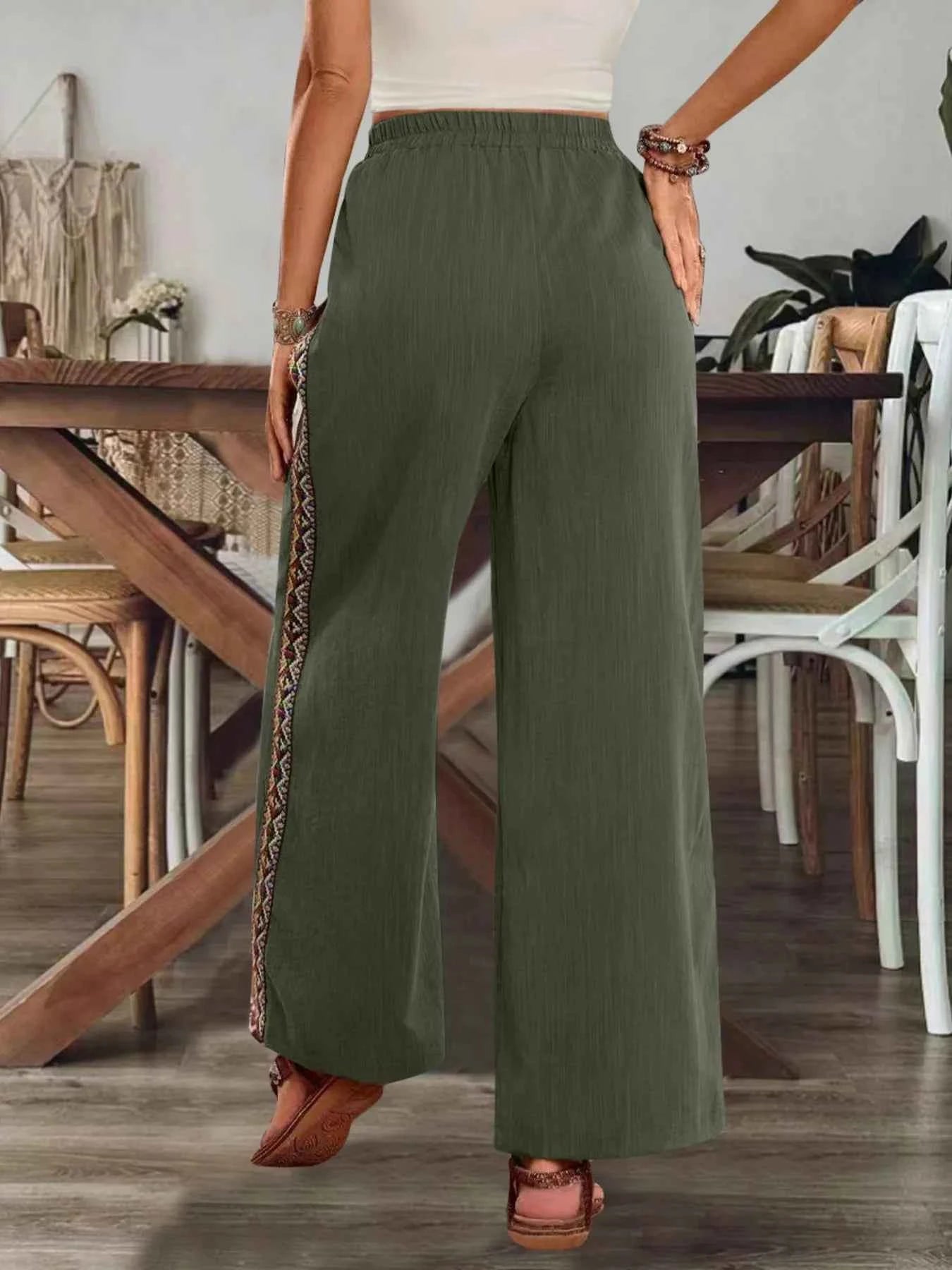 Bohemian Wide Leg Embroidered Side Stripe Pants 6256eb9abc2147e0b7df5dcdb525d560-Max-Origin