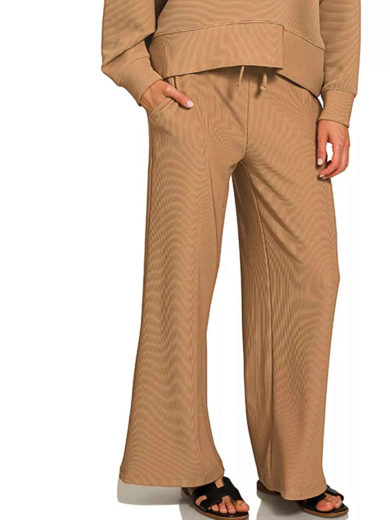 Zenana Ribbed Round Neck Pullover and Drawstring Pants Set 625dc12c-0c19-4a1c-ac66-3c27f3ab0be4-Max-Origin