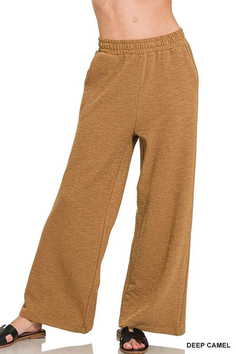 Zenana Cotton Slub Wide Leg Pants DEEP CAMEL 628e8da7ae3d445dafc57e5b6706d0f3-Max-Origin