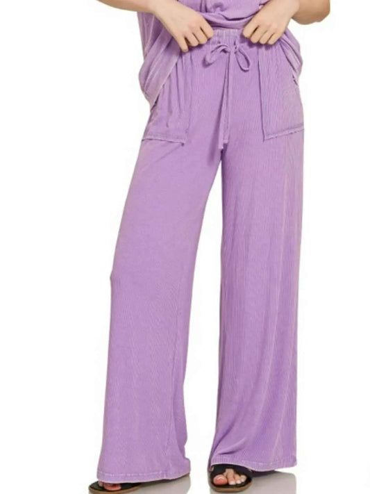 Ribbed Acid Wash Rayon Top & Pants Set 6294c498-2a44-447a-8a94-a59f81bba268-Max-Origin