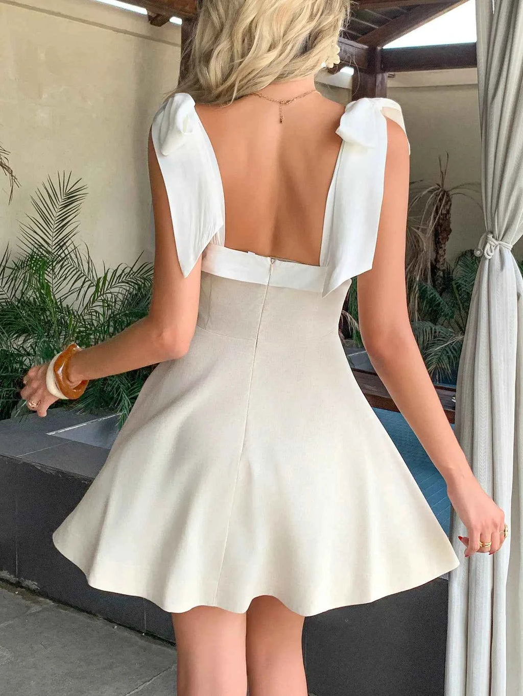 Square Neck Tie Shoulder Dress 62a5bd26-e2ce-42ce-af17-ef204736df1f-Max-Origin