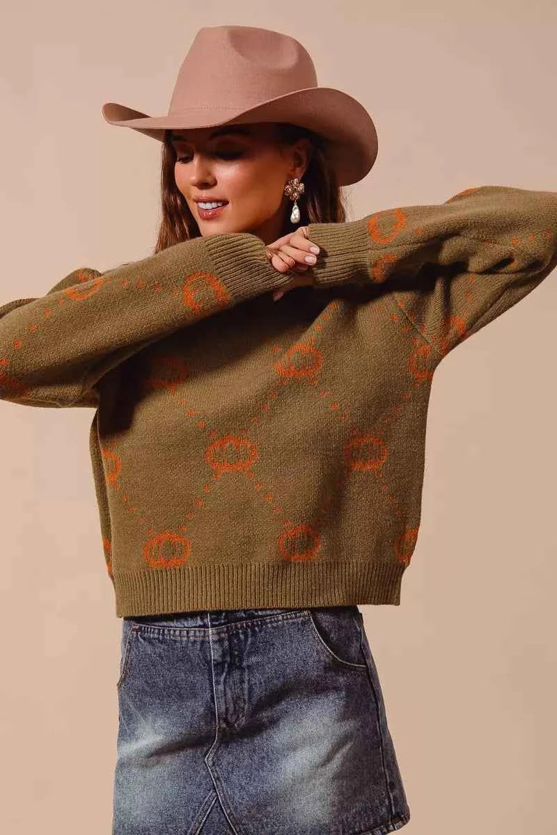 SO ME Pumpkin Rhombus Halloween Thanksgiving Sweater 62da7153-deab-4acf-9dae-fc73769feb9b-Max-Origin