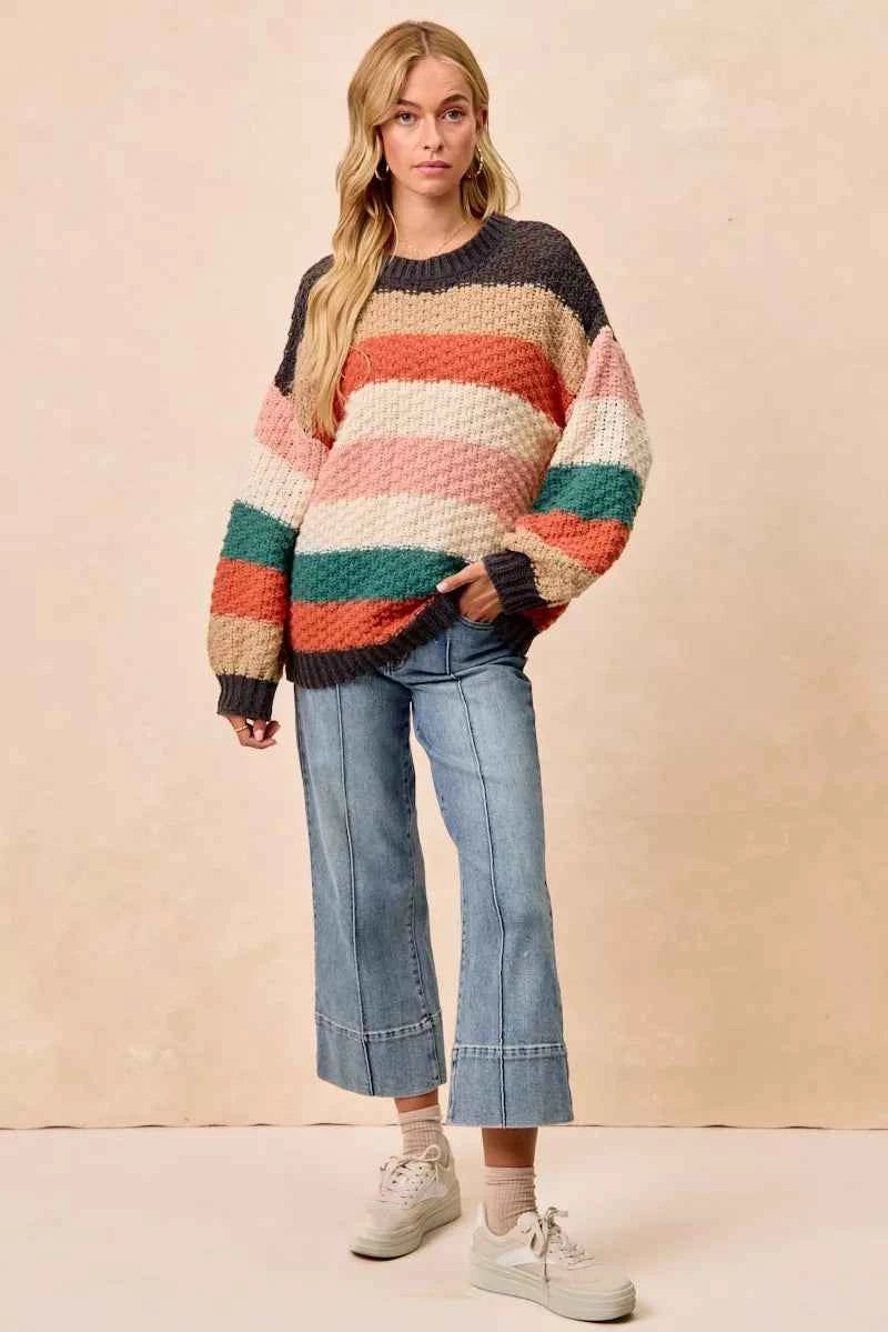 BiBi Stripes Color Block Chunky Sweater 62def31ed8754055b32126c78b4d4668-Max-Origin