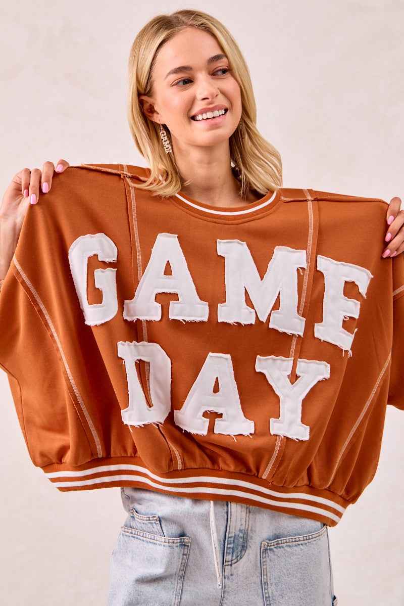 BiBi Gameday Patchwork Stitch Detail French Terry Top 62defdd0ab194476b54f82598abe7b37-Max