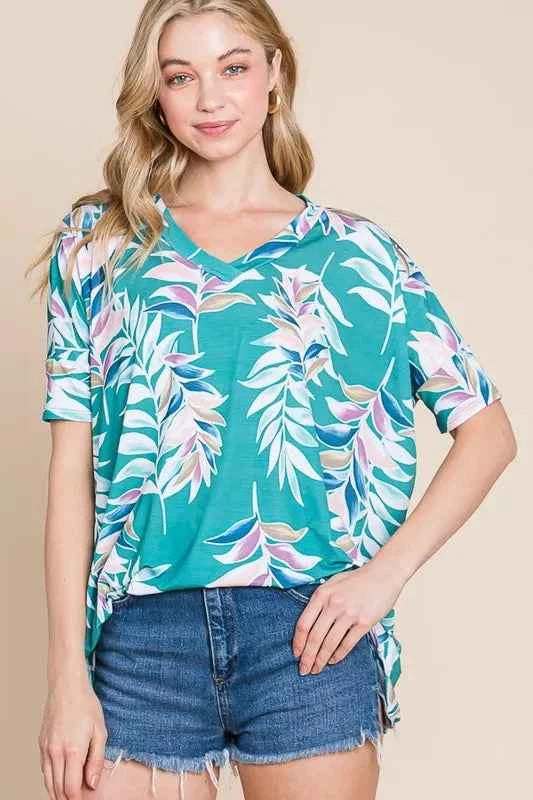 BOMBOM Loose Fit Vintage Floral Tunic Top 6312f529556d448f8585e0302a1ba9bd-Max-Origin