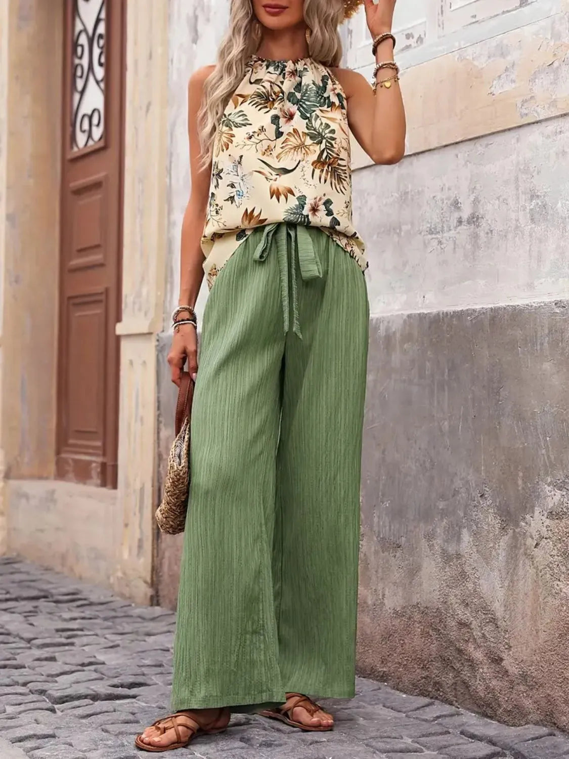 Printed Tank Top and Wide Leg Pants Set 63212882-b7cf-4892-9601-dff7e9777c1c-Max-Origin