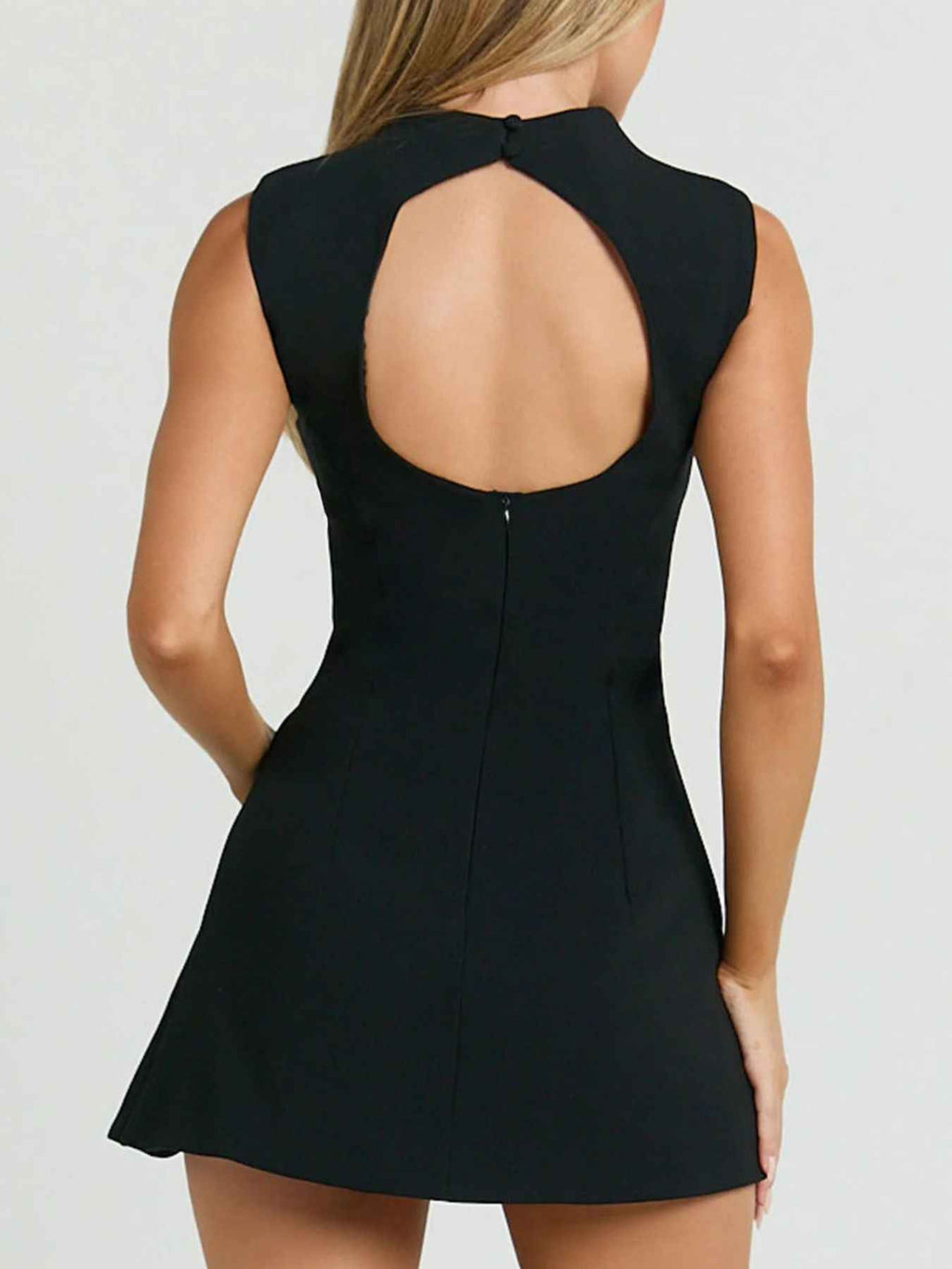 Mock Neck Sleeveless Mini Dress 6331351b-a760-4fab-98fc-6133a50a7cf6-Max