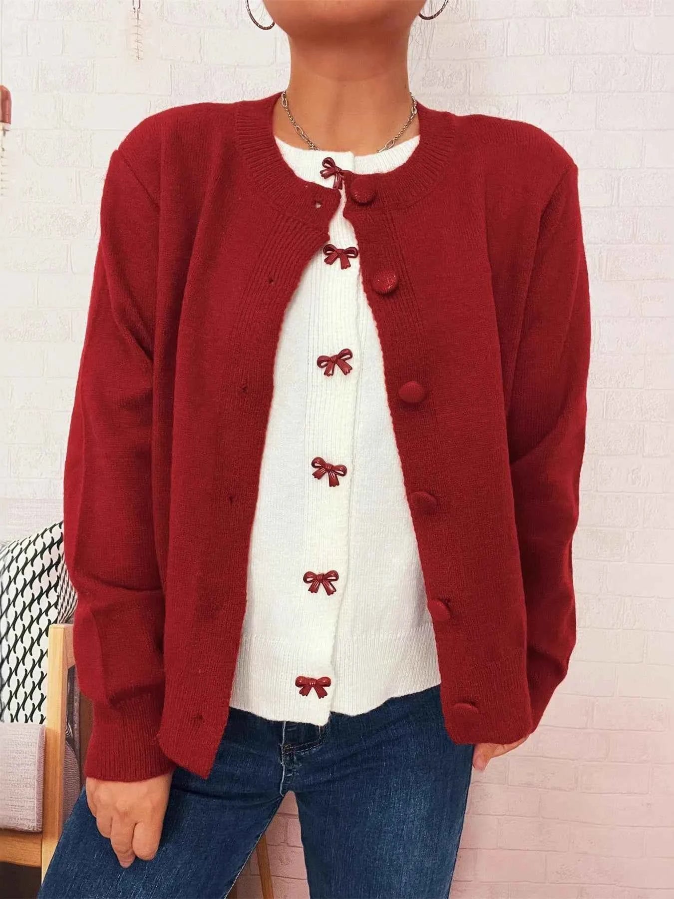 Button-Up Long Sleeve Cardigan 63343f8308ad486b9f047d1ce865b117-Max-Origin