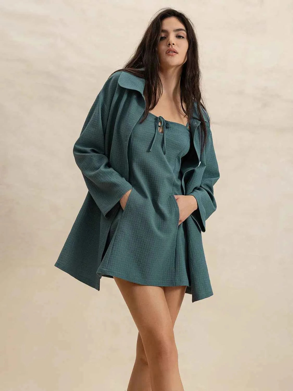 Tie Shoulder Mini Dress and Long Sleeve Top Set 634d022a-6af9-4d40-96ea-cf4e40b3edde-Max-Origin