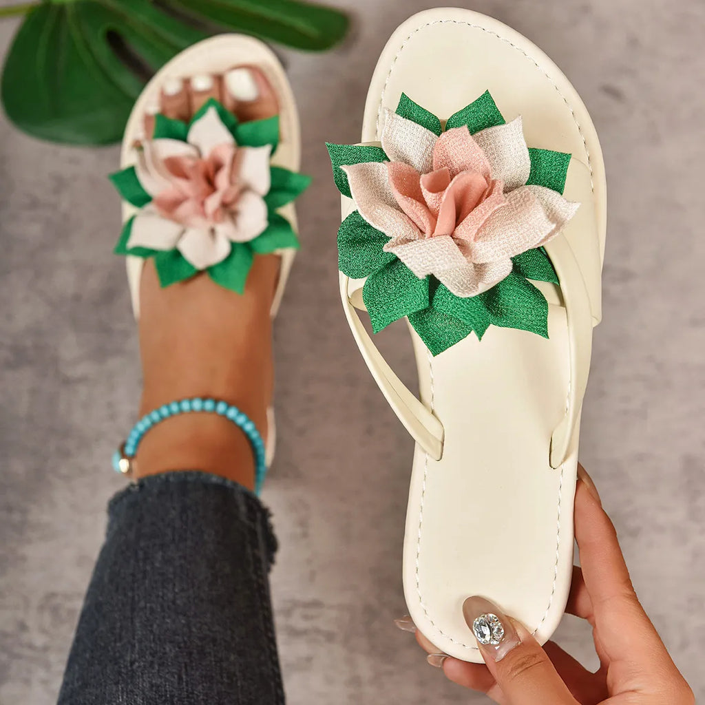 Toe Post Flats Sandals Cream 636a7d82-f96b-4751-afbc-87da8a8f6ee7-Max-Origin