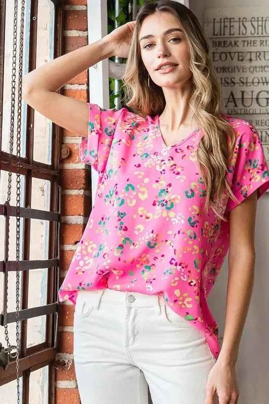 Heimish Full Size Animal print V-Neck Short Sleeve T-Shirt Plus Size 636f4e5e-0495-4798-b6ef-31f595846e8a-Max
