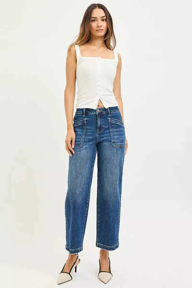 RISEN Slouchy Cropped Baggy Jeans with Front Patch Pocket 63808acd14b74a96948b399b867f86a5-Max-Origin