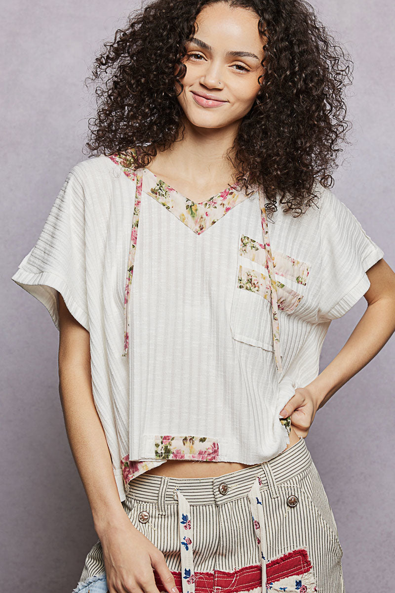 POL Short Sleeve Hooded Top with Back-Open Detail OFF WHITE 63894a65-1669-41fc-a7be-e5563fb15836-Max