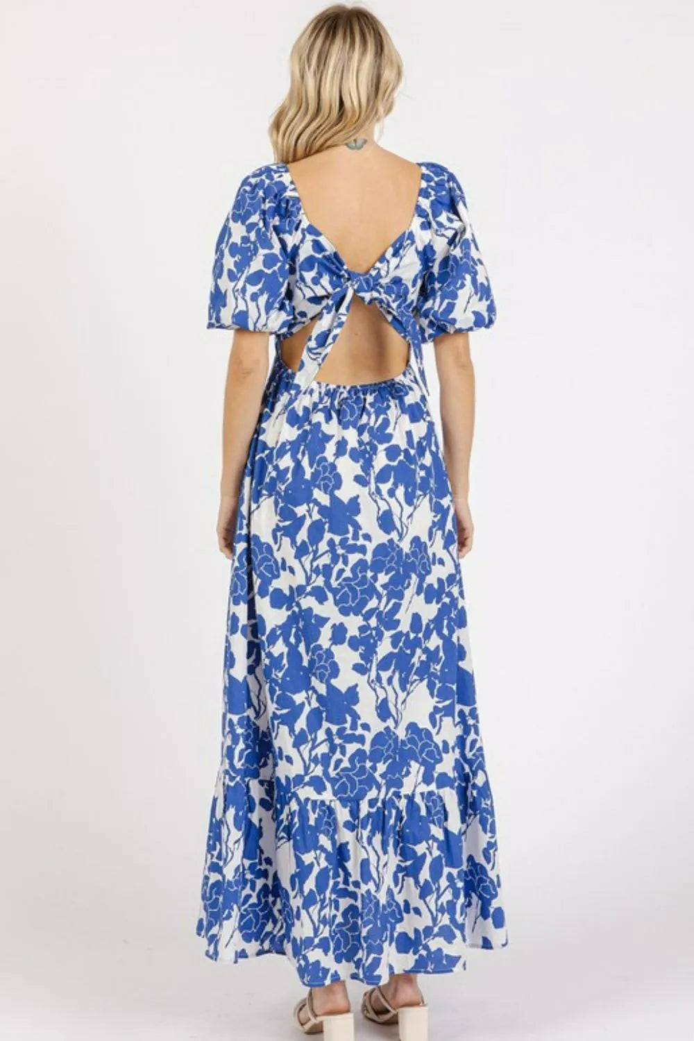 Mittoshop Cutout Back Floral Sweetheart Neck Puff Sleeve Dress 638dee00-7b41-4cf3-a094-867800a8507a-Max
