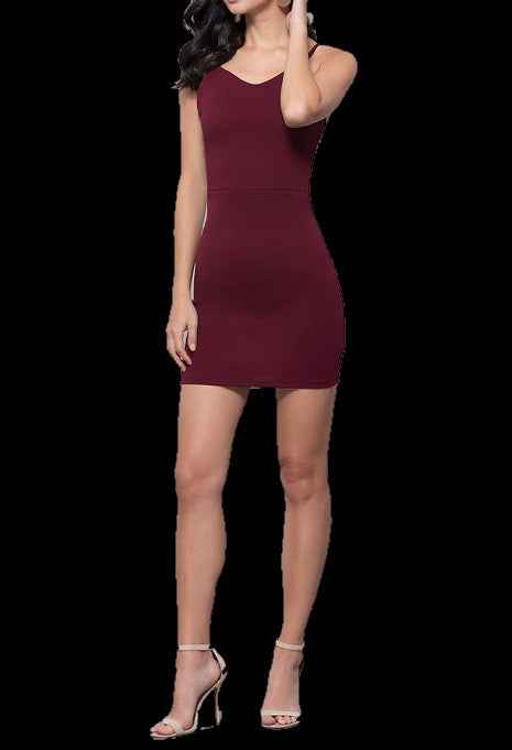Juniors Tight Party Dress With Strappy Back 6395e611-551c-4aeb-bdf8-7b2ba82c80f3