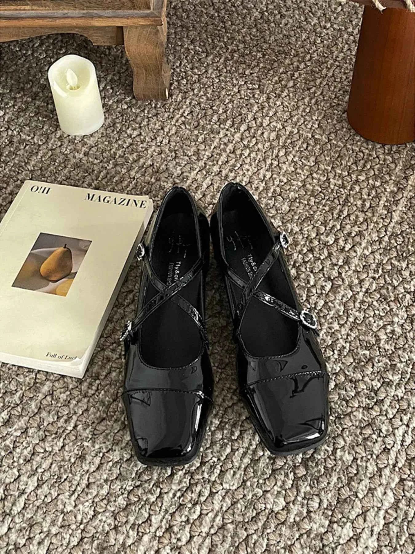 Crisscross Buckle Square Toe Mary Jane Loafers 63a857777bfc41d1a26a92b3a4907631-Max-Origin