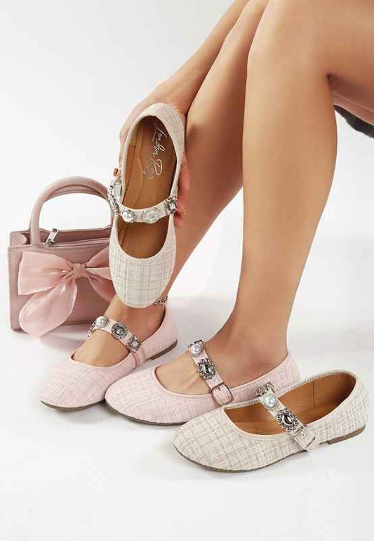 Noyama Charms Embellished Tweed Mary Janes 63ad23ae-54ec-459a-a6e2-9c058186376d