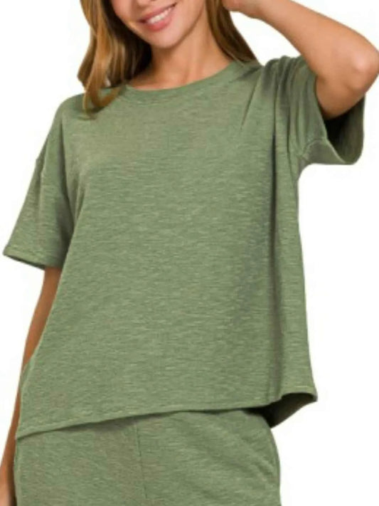Slub Short Sleeve T-Shirt and Pants Set 63b1dc65-eb0c-479f-8a65-d20862211b01-Max-Origin