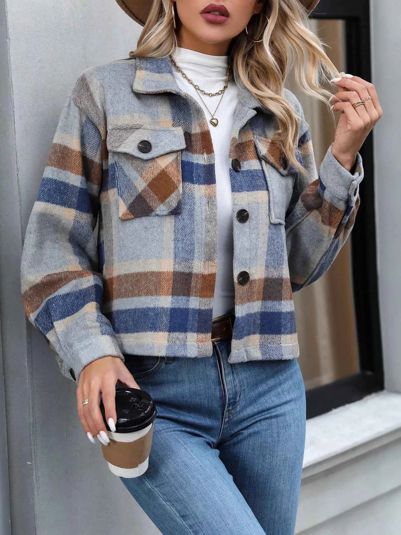 Plaid Oversized Button-Up Cropped Jacket 63bf6188-3413-4c2a-9718-6f4a6dce9eeb-Max-Origin