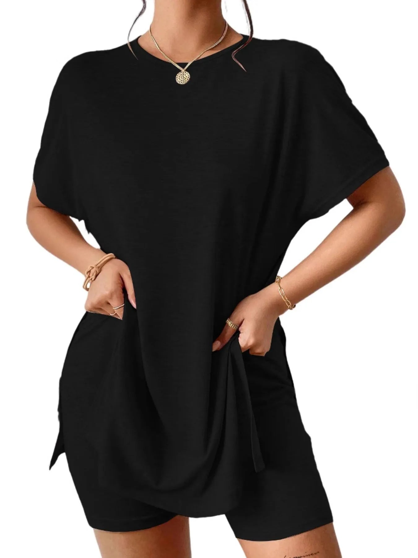 Casual Round Neck T-Shirt and Shorts Set 63d8affe-22dd-4be9-b129-92aa11bcfe39-Max-Origin