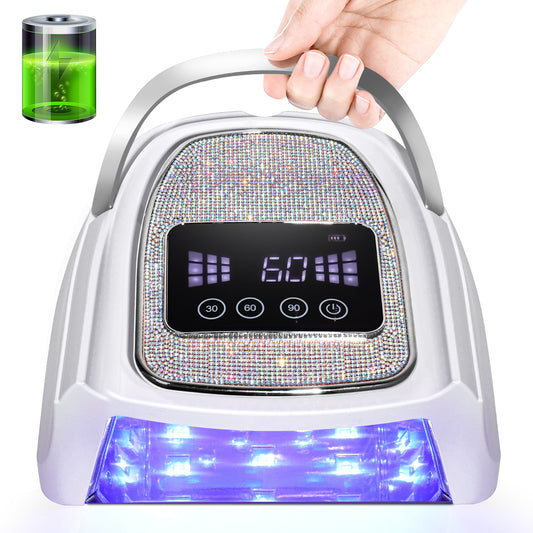 Rechargeable UV LED Nail Lamp, Cordless Nail Lamp For Gel ish, UV Nail Lamp With 4 Timer Setting And Handle, Professional Nail UV Light For Gel Nails With 30 Beads For Salon And Home White 63db82f6-bf03-4c9d-af4f-76b85d19cd34