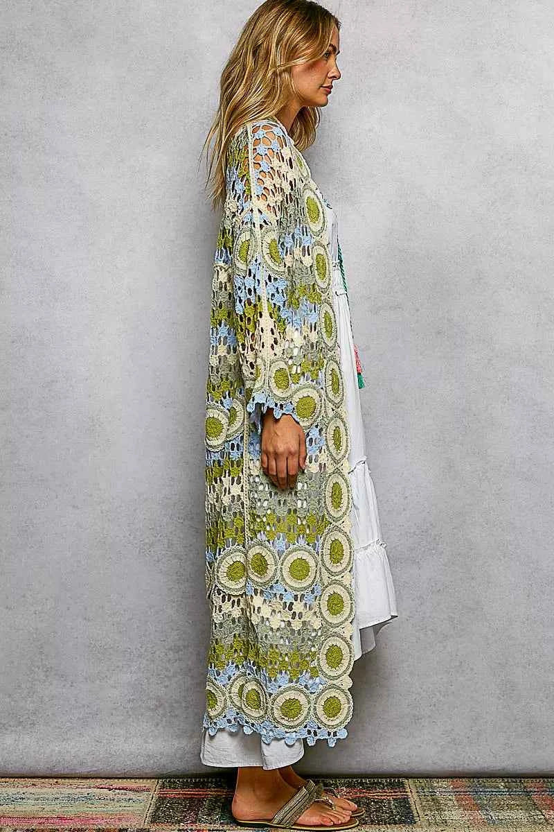 POL Scalloped Edge Open Front Crochet Cardigan with Colorful Stripe Pattern 63e37c4c-c68e-4344-ae19-6093c56e8808-Max-Origin