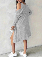 Ribbed Button Front Dress and Cardigan Sweater Set 6407c59183fd4b10a57a26062386a929-Max-Origin