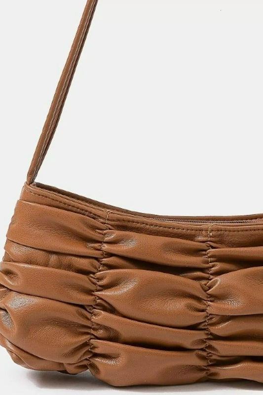 Fame Segmented Pleated Faux Leather Hand Bag 642ccc71-7c50-4784-a0ce-41cfb91764d8-Max-Origin