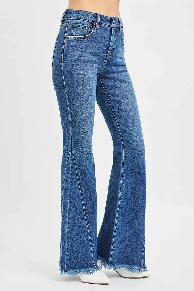 RISEN Mid Rise Flare Side Seam Detailing Jeans 64369545baca45cd9d9d4d598b49c017-Max-Origin