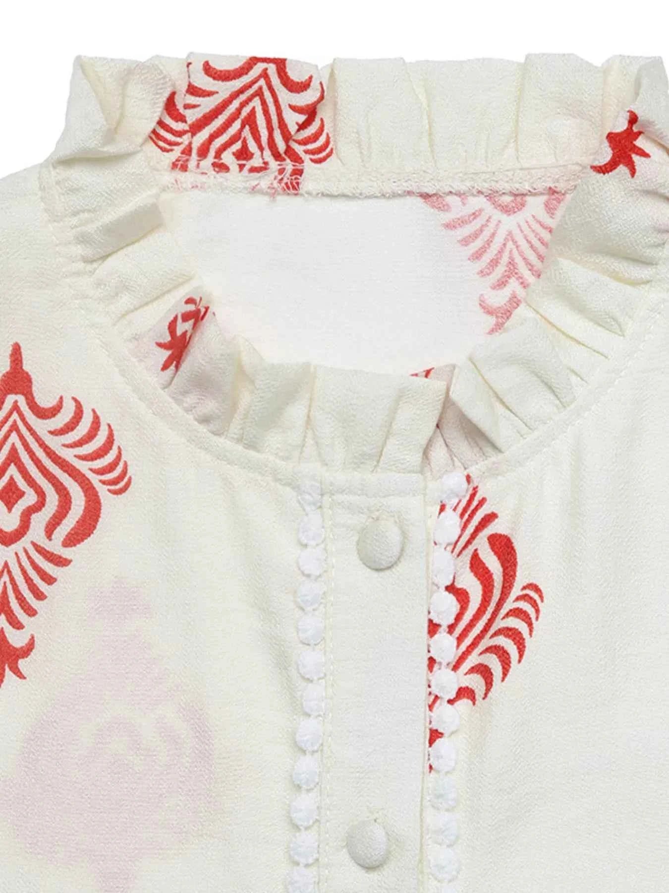 Lace Detail Long Sleeve Shirt