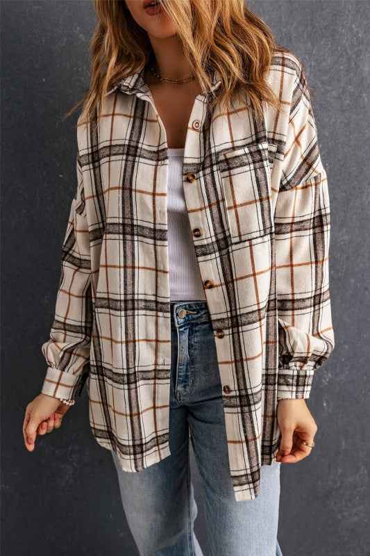 Plaid Side Slit Oversized Shacket 64455adb-3beb-4245-bca2-6e79504c7507