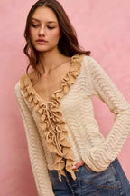 SO ME Pointelle Texture Lightweight Sweater Cardigan 64486ccb0d9843ca94b6da93ca70b39e-Max-Origin