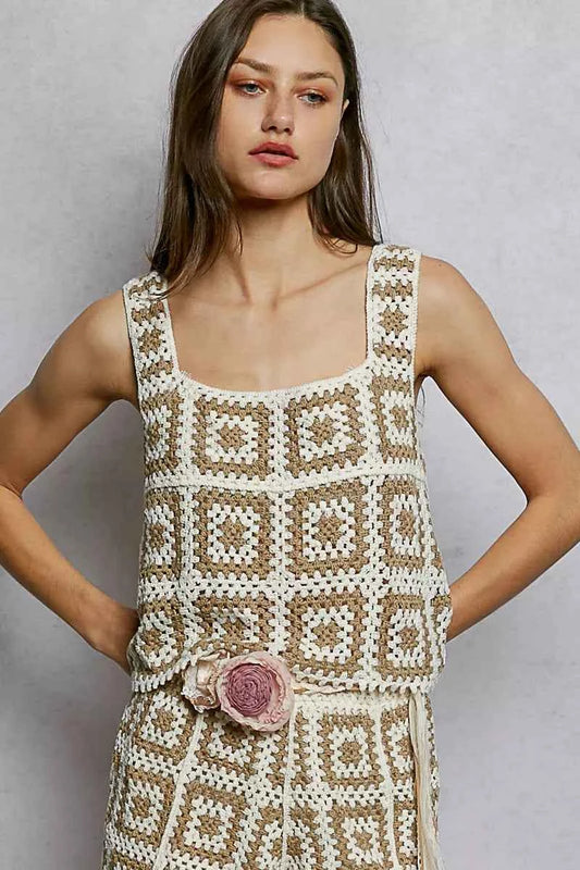 Openwork Square Neck Cropped Crochet Tank with Granny Square Weave 644a6eb4-5aae-4c88-baca-3853fe48cc8a-Max-Origin