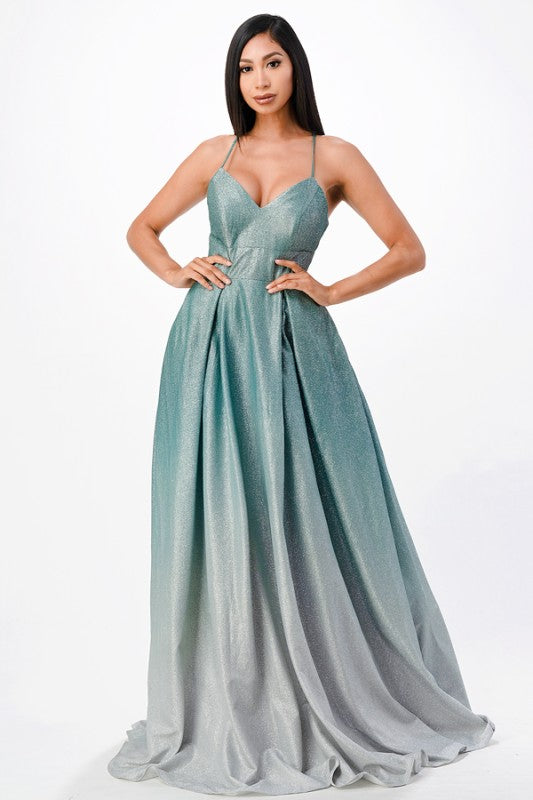Glitter ombre prom dress – lace-up back chiffon evening gown for women Hunter 644ada2f-22db-4784-a0b0-5f7e90250f8b