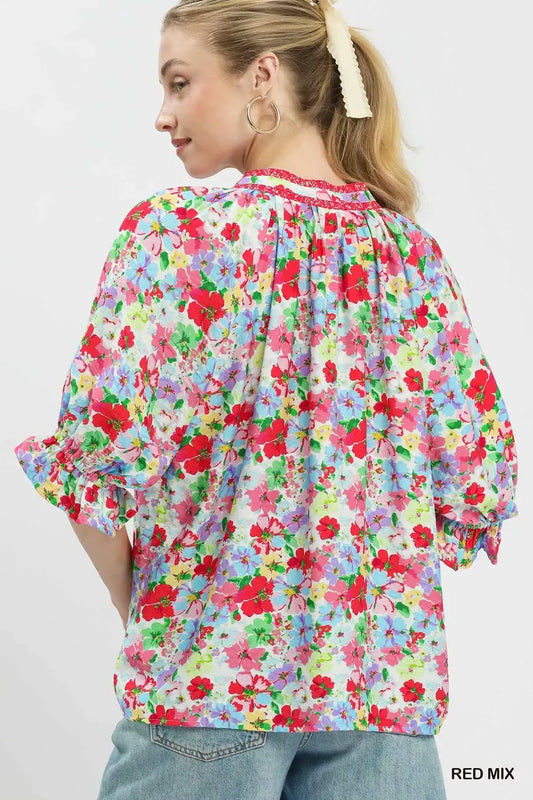 Mix Floral Print Ruffle Top 644fd1dd-5d5c-477b-ab7d-ae8742679b14-Max-Origin